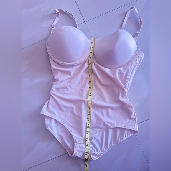 Womens Body Briefer 40D Firm Control Strapless Nude Shapewear FL1256 - Picture 14 of 16